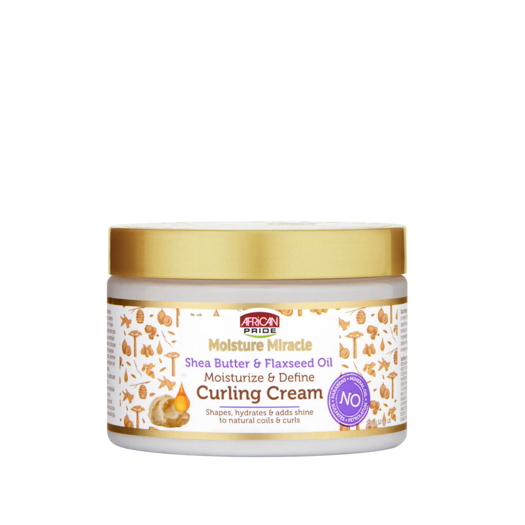 Charlie's Hair and Beauty African Pride Moisture Miracle Shea Butter & Flaxseed Oil Curling Cream front