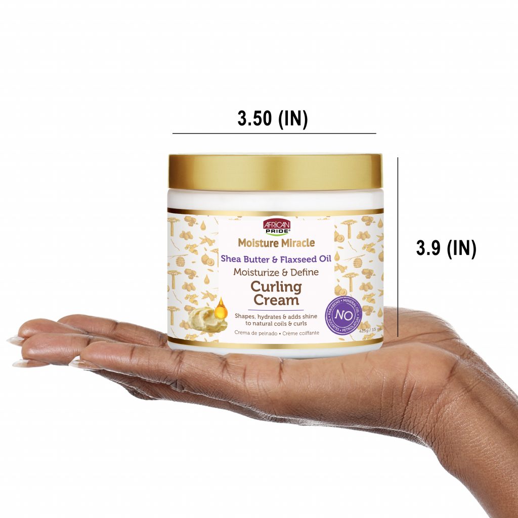 Charlie's Hair and Beauty African Pride Moisture Miracle Shea Butter & Flaxseed Oil Curling Cream dimensions