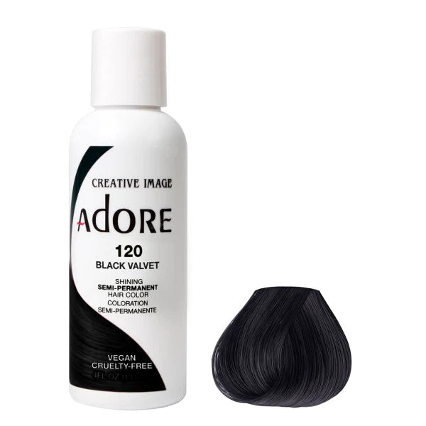 Adore semi permanent hair color 120 black velvet