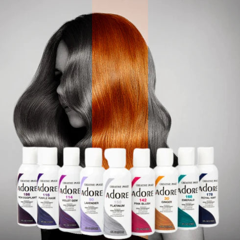 Achieve stunning hair effortlessly with our Adore Semi Permanent Hair Colour.