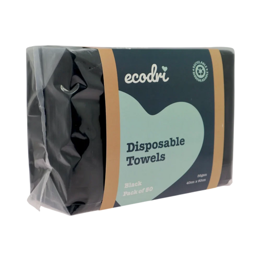 Pack of disposable towels with 'ecodri' branding on a white background
