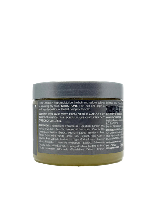 Design Essentials Jar with label on a white background
