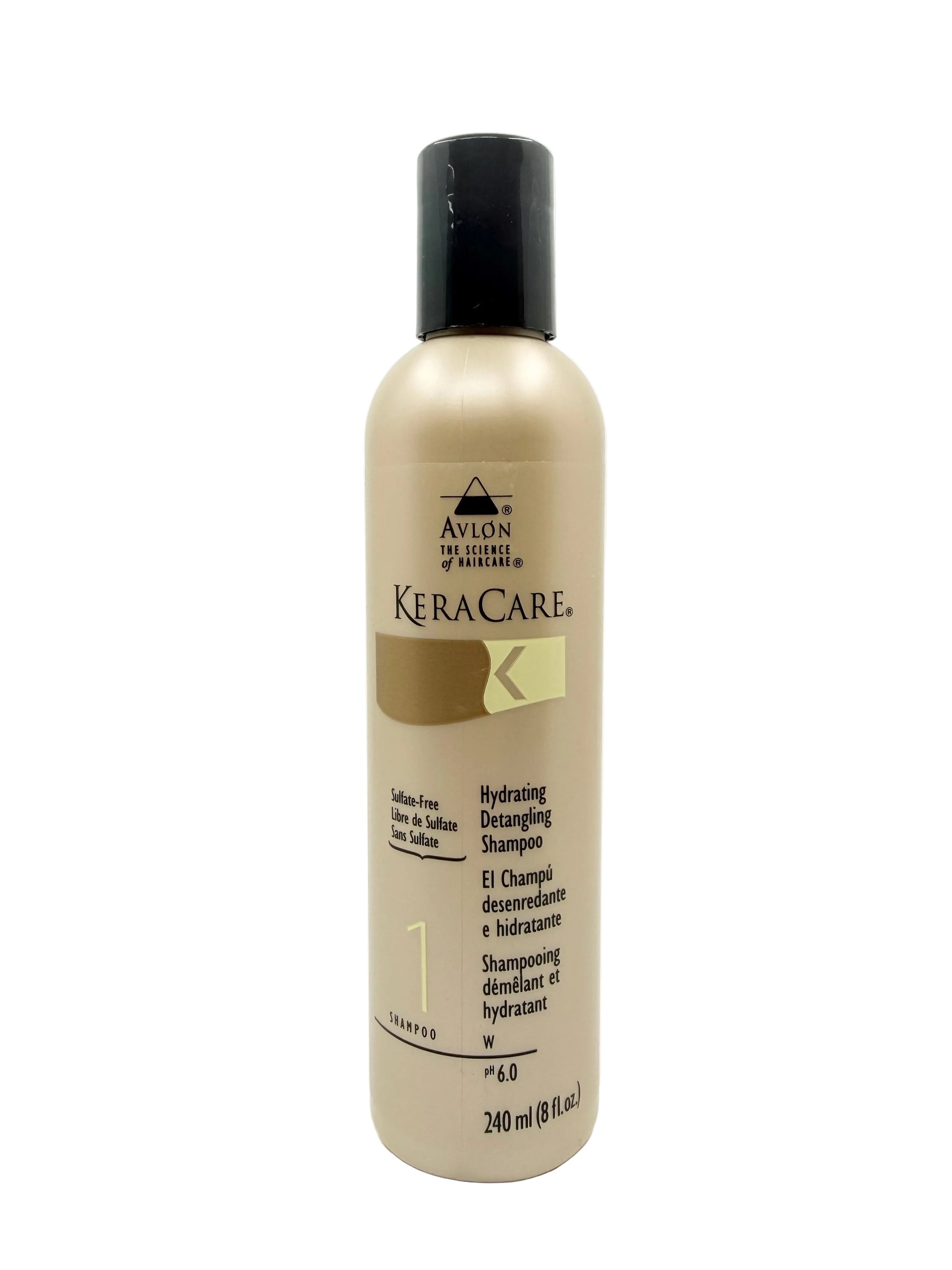 Avlon KeraCare shampoo bottle on a white background