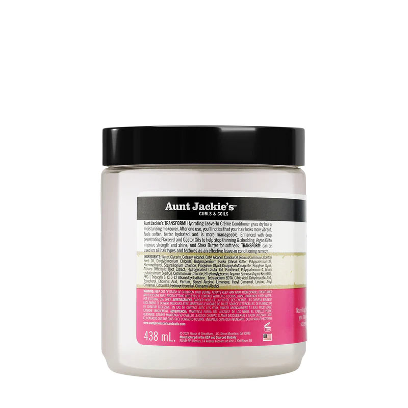 Jar of Aunt Jackie's product on a white background