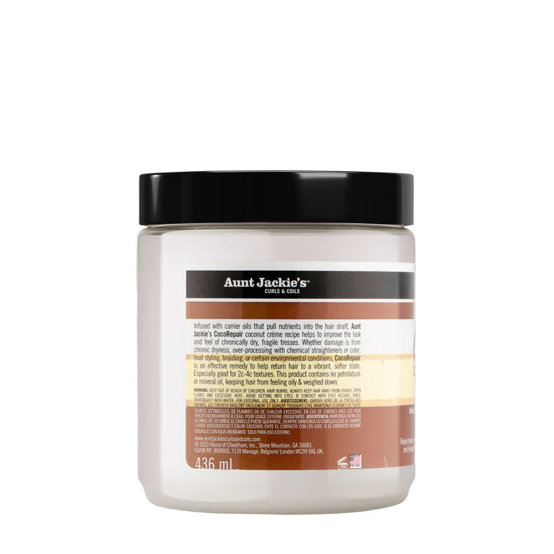 Jar of Aunt Jackie's product on a white background
