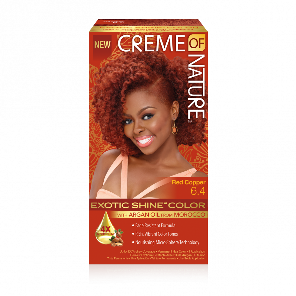 Charlie's Hair and beauty Creme of Nature Exotic Shine™ Color With Argan Oil From Morocco 6.4 red copper