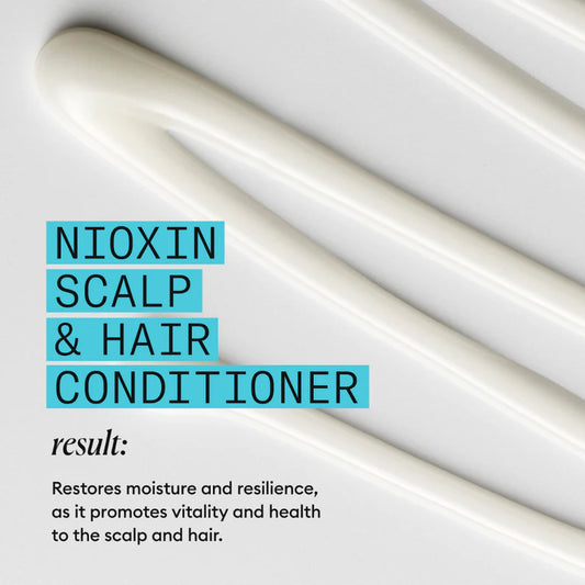 Nioxin Scalp and Hair Conditioner packaging with text on a white background