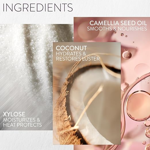 Cosmetic product packaging with ingredients listed on a light background