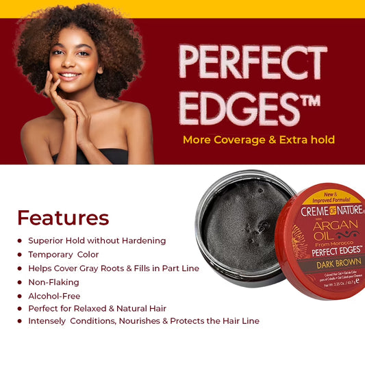 Creme Of Nature Argan Oil Perfect Edges Dark Brown