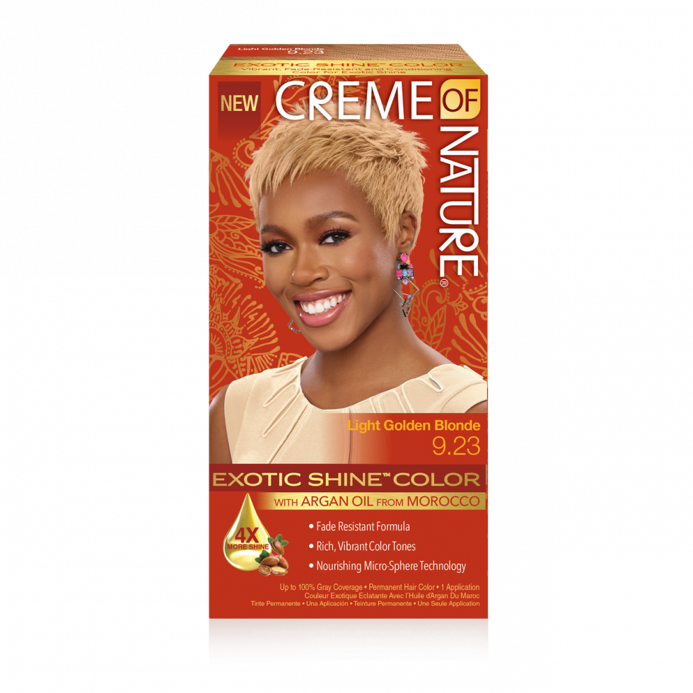 Charlie's Hair and beauty Creme of Nature Exotic Shine™ Color With Argan Oil From Morocco 9.23 light golden blonde