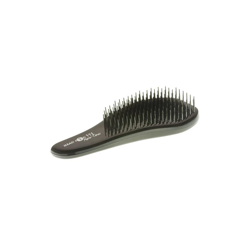 black brush against white background