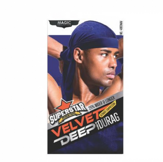 Magic Collection - Men’s Superstar Navy Velvet Deep Durag