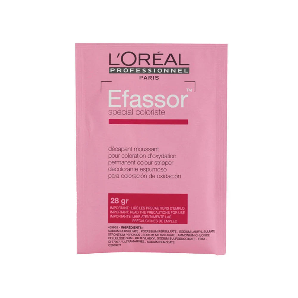 L'Oreal Efassor special coloriste hair product packaging on a white background