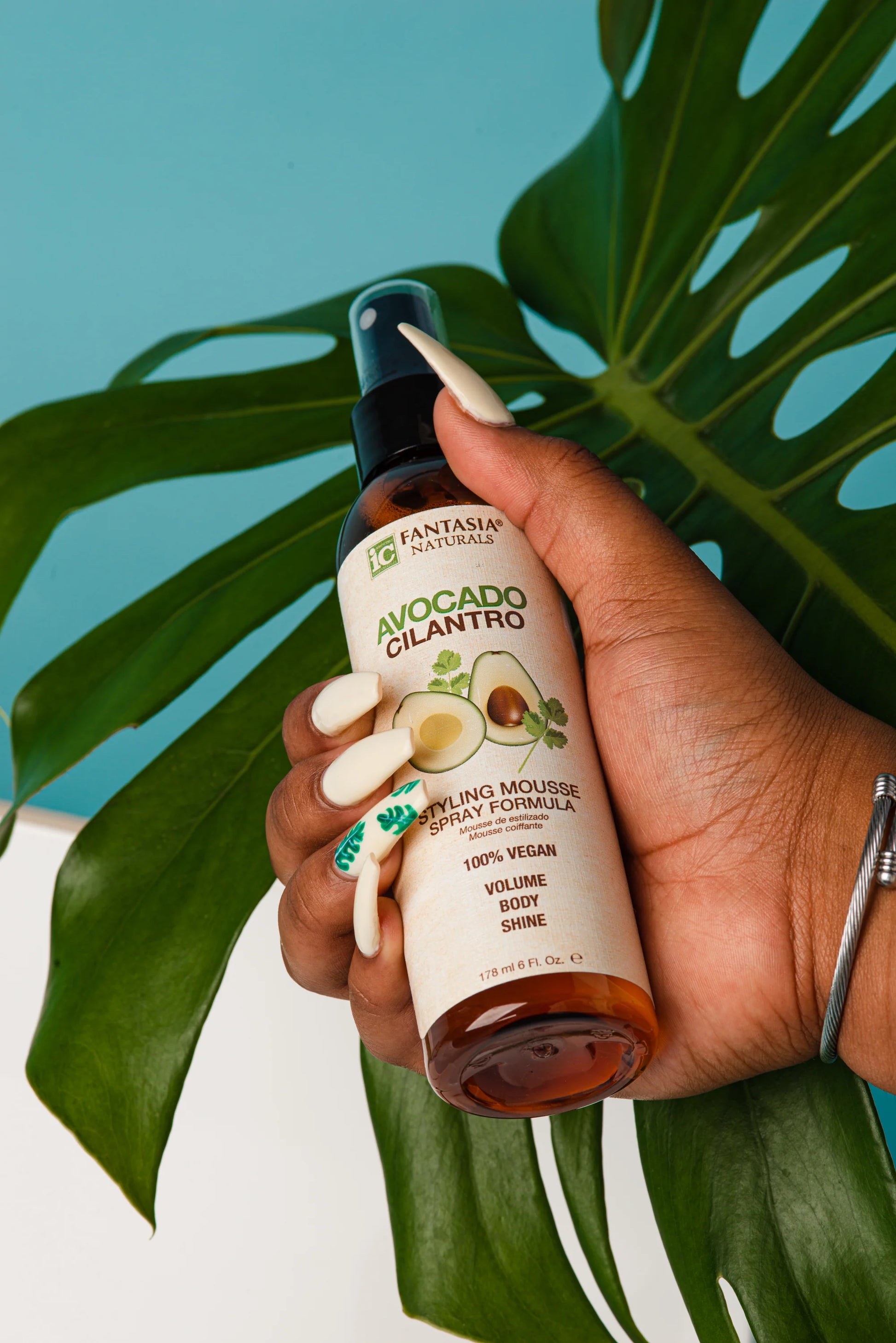 Charlie's Hair and beauty Fantasia Naturals Avocado Cilantro Styling Mousse