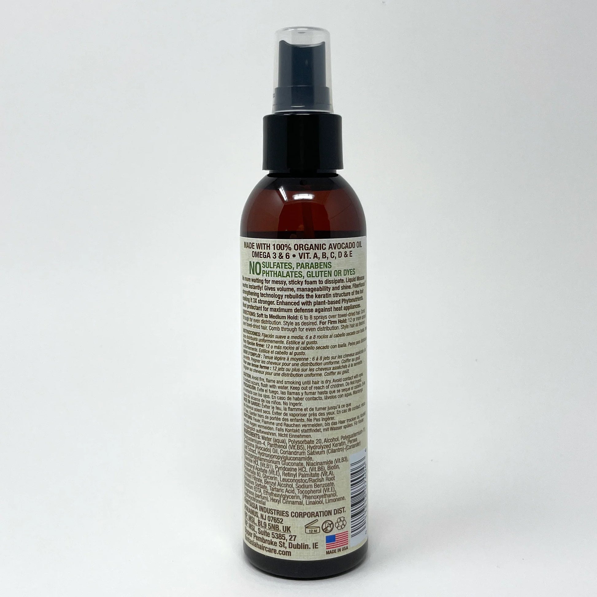 Charlie's Hair and beauty Fantasia Naturals Avocado Cilantro Styling Mousse back