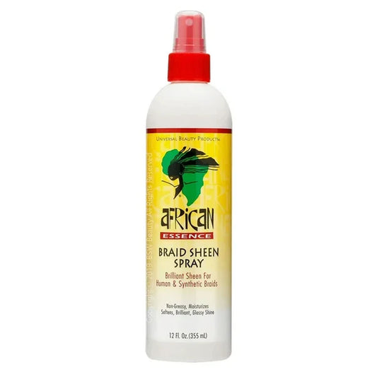 African Essence Braid Sheen Spray bottle on a white background