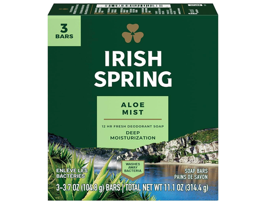 Irish Spring Aloe Mist Soap 3 Bar Pack