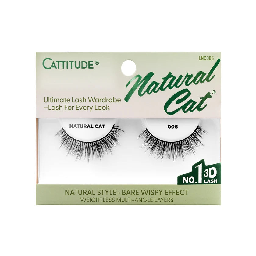 Cattitude Natural Cat false eyelashes packaging on a white background