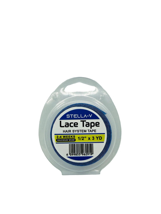 Stella-V lace tape hair system tape packaging on a white background