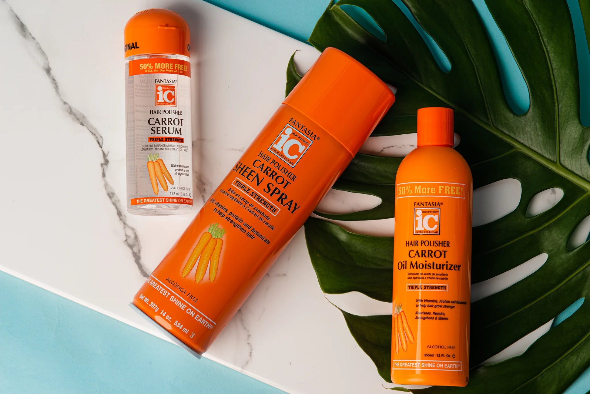 Charlie's Hair and beauty Carrot Oil Moisturizer range of products