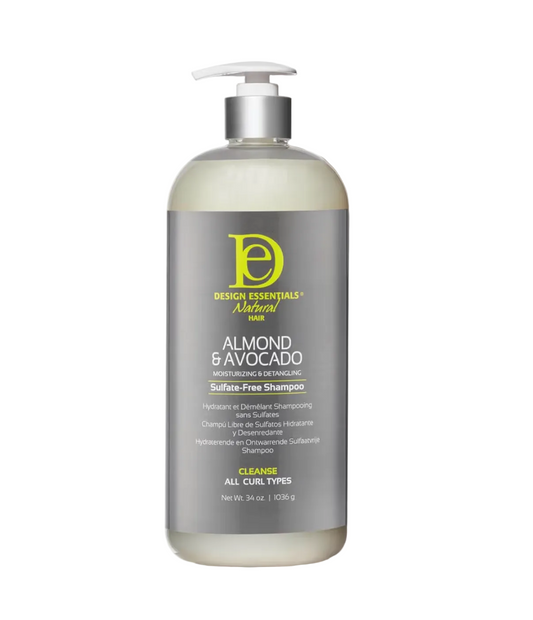Design Essentials Natural Almond & Avocado Moisturizing & Detangling Sulfate Free Shampoo