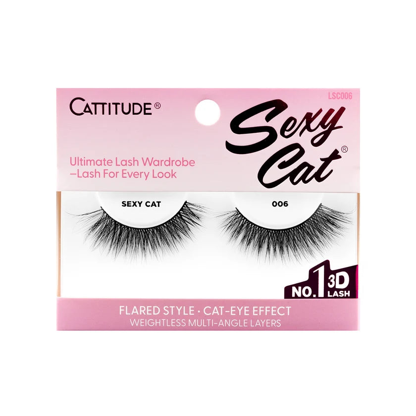 Cattitude Sexy Cat false eyelashes packaging on a white background