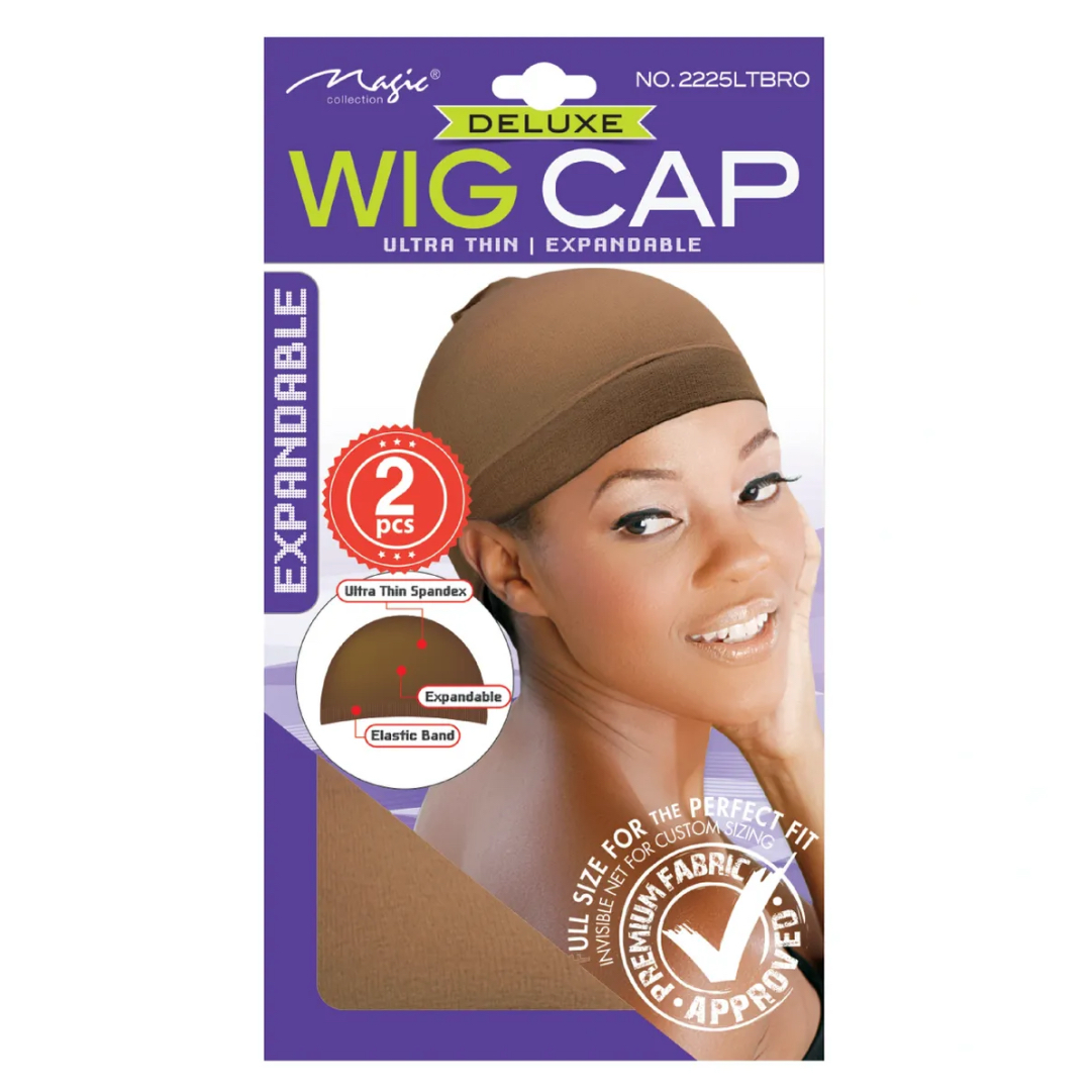 Magic Collection - Deluxe Stocking Wig Cap 2pc - Light Brown