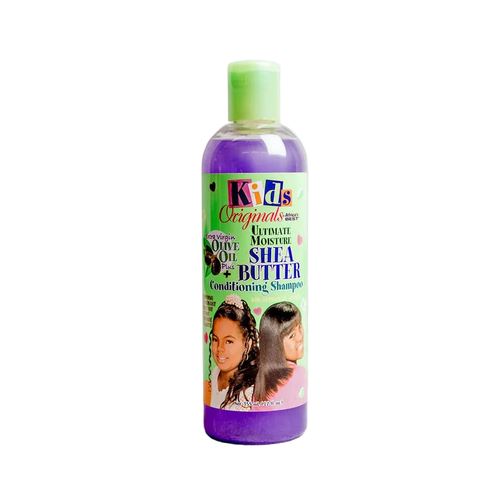 Bottle of Kids' Originals Olive Oil & Shea Butter Conditioning Shampoo on a light gray background