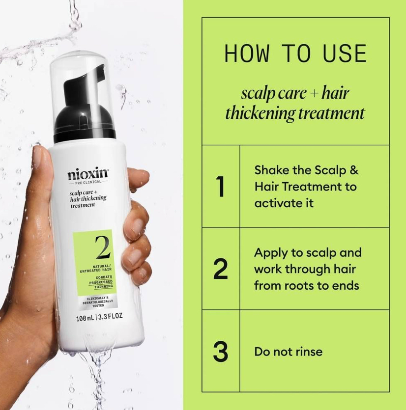 Nioxin - Scalp And Hair Treatment System 2 For Progressed Thinning Natural Untreated