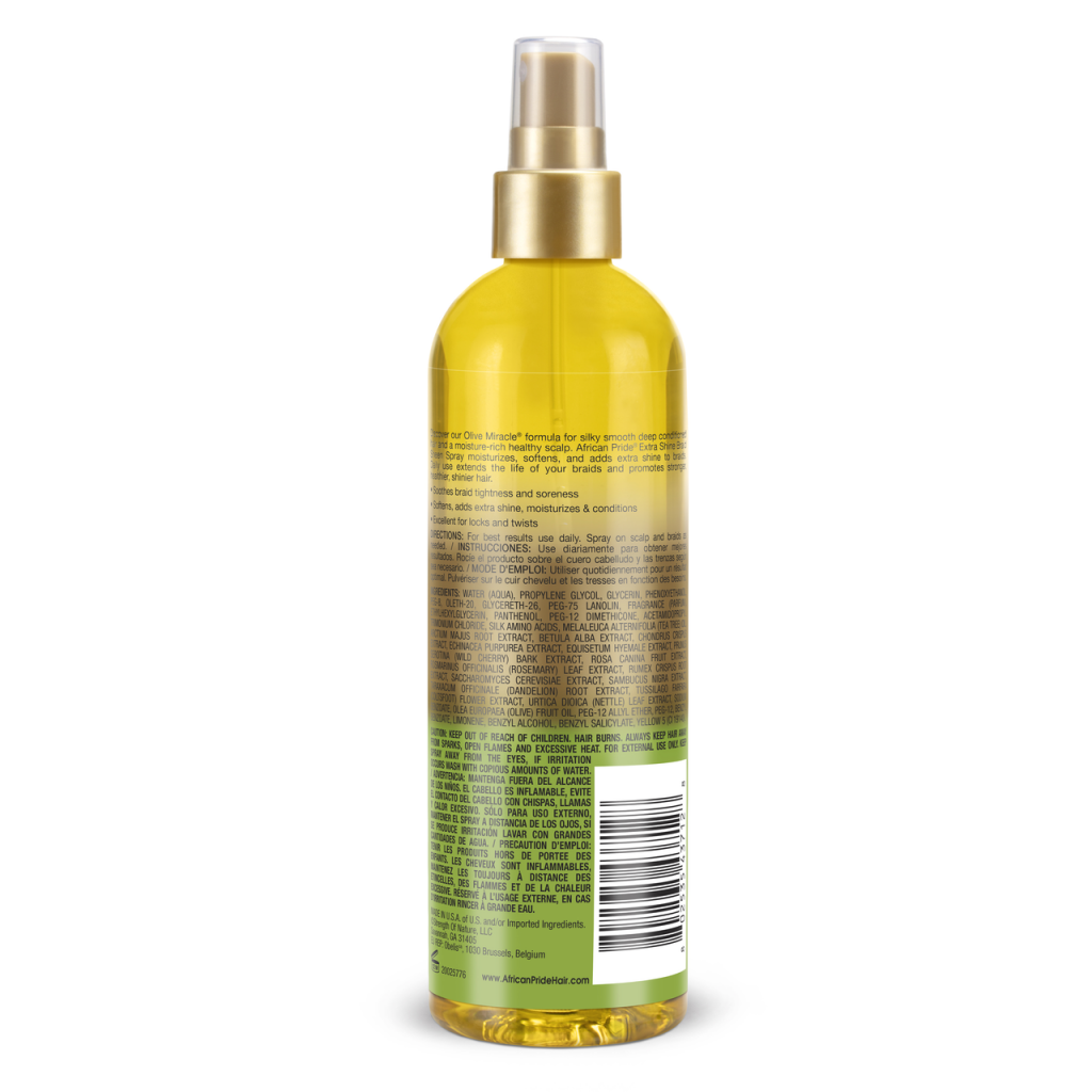 Charlie's Hair and Beauty African Pride Olive Miracle Braid Sheen Spray Extra back
