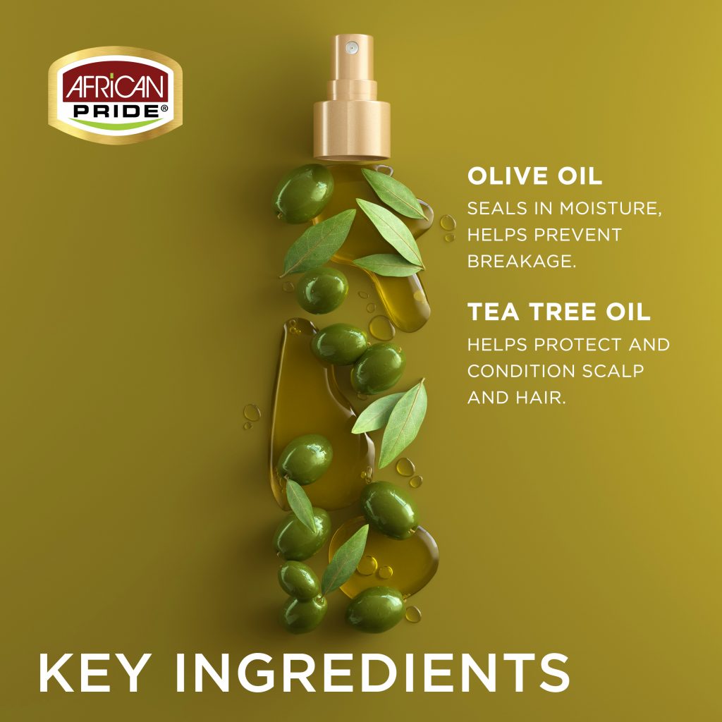 Charlie's Hair and Beauty African Pride Olive Miracle Braid Sheen Spray Extra ingredients