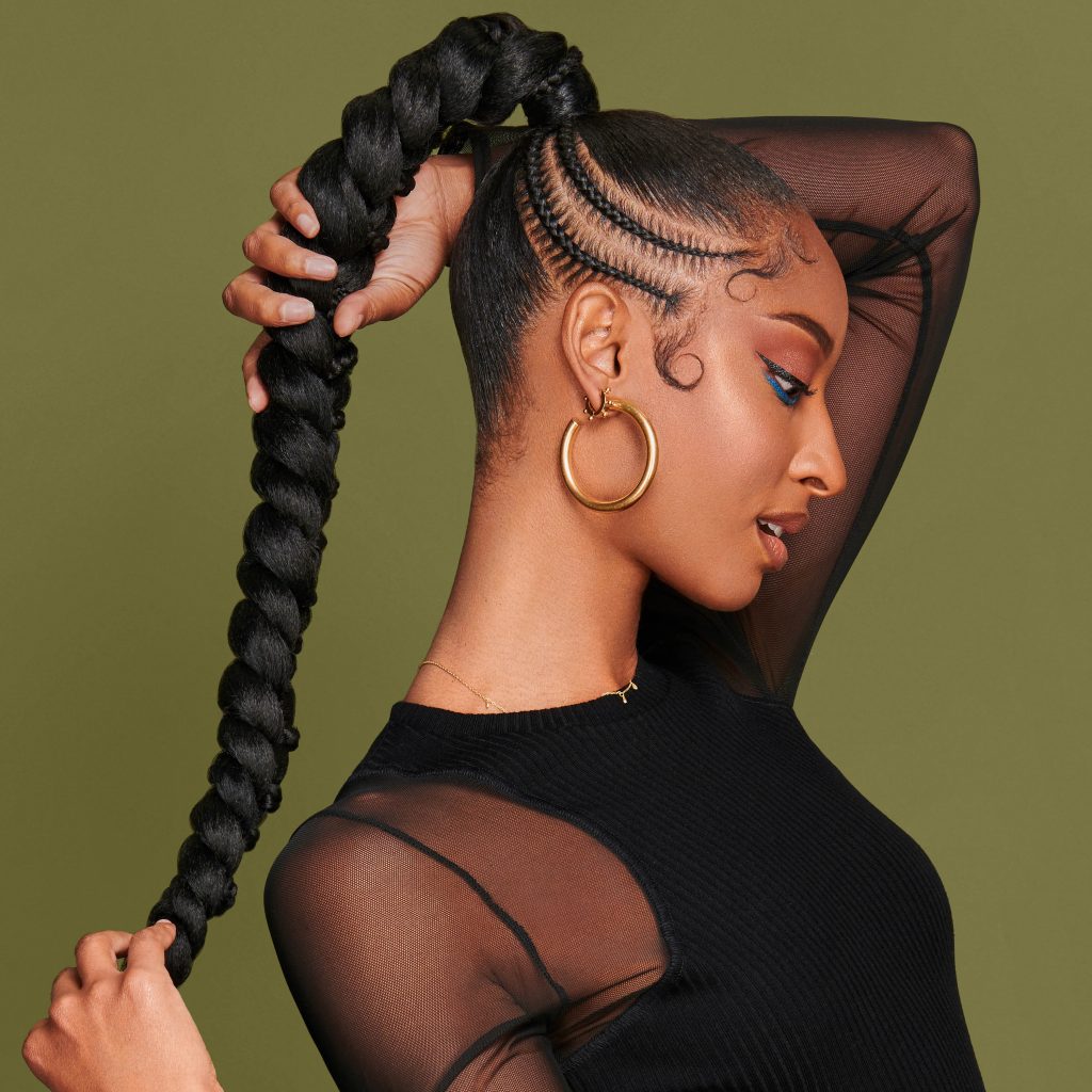  African Pride Olive Miracle Braid Sheen Spray Extra woman braids