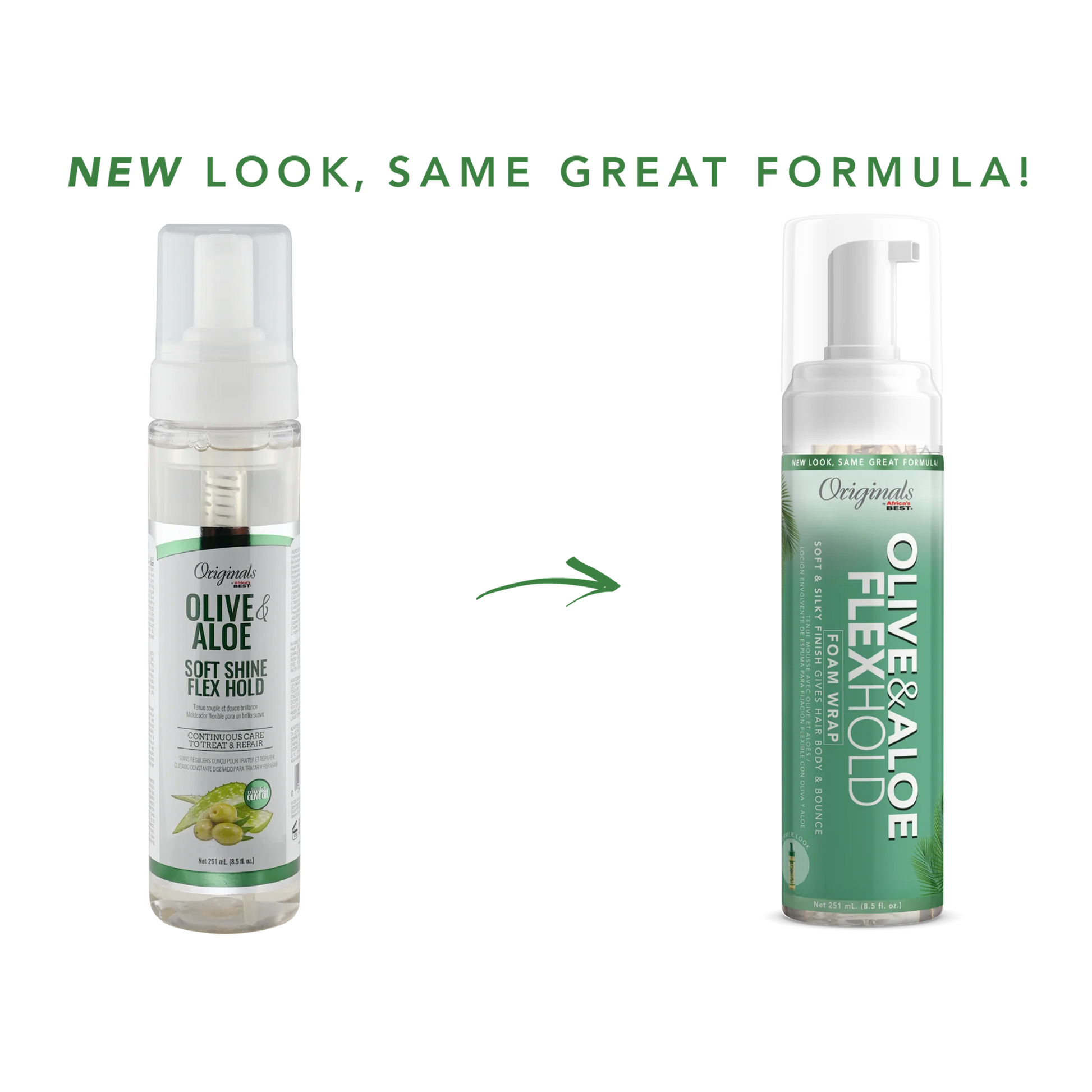 Africa's Best Organics Olive & Aloe Flex Hold Foam Wrap