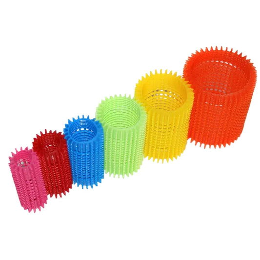 a selection of different size pin cut rollers