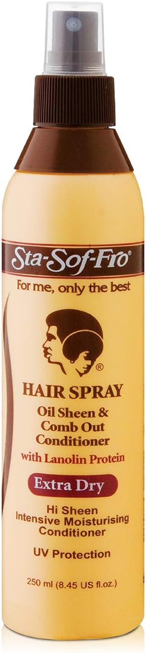 Charlies hair & beauty - Sta-Sof-Fro Hair Spray Oil Sheen and Comb Out Conditioner - Extra dry 250ml