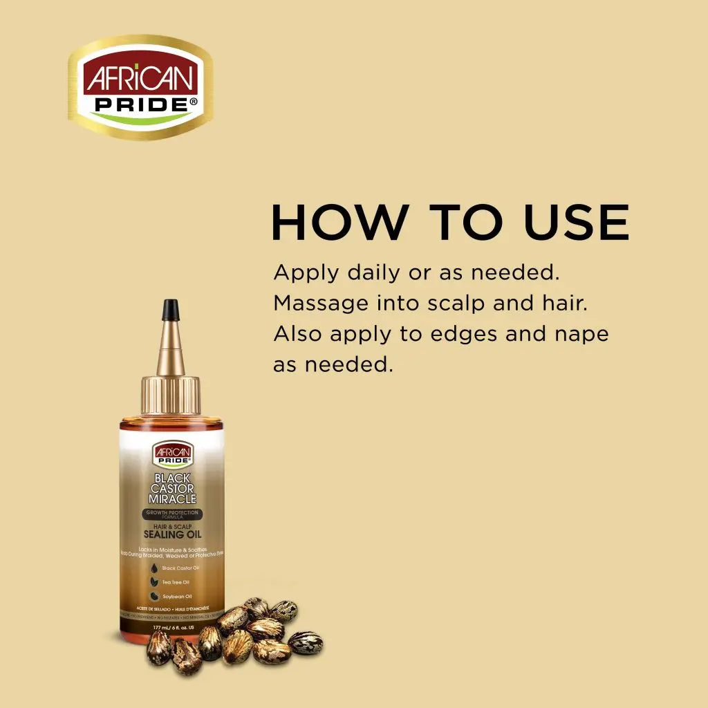 African Pride - Black Castor Miracle Sealing Oil