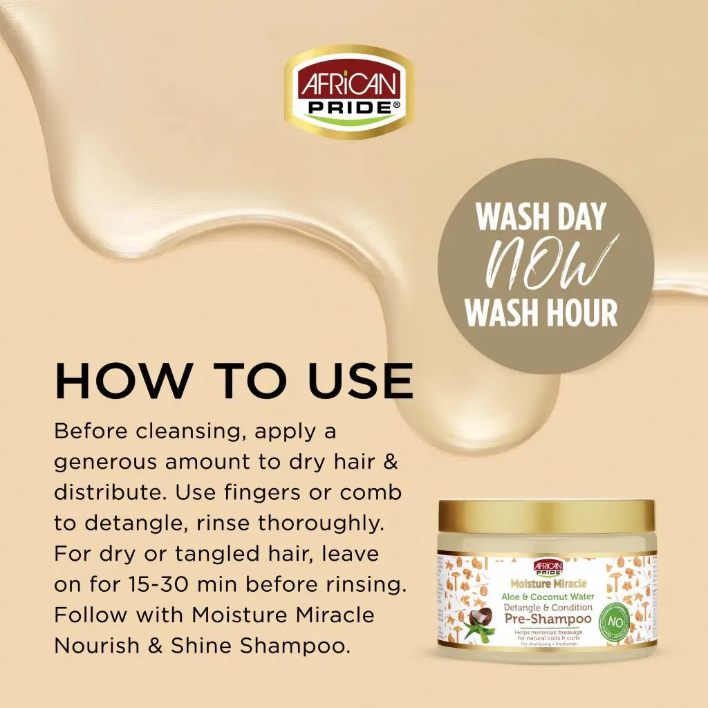African Pride - Moisture Miracle Aloe And Coconut Water Pre-Shampoo