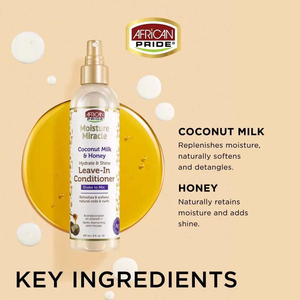 African Pride - Moisture Miracle Coconut Milk & Honey Leave-In Conditioner