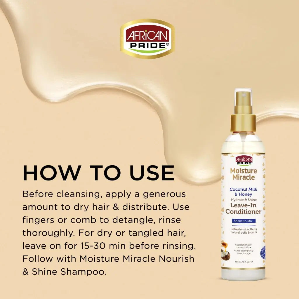 African Pride - Moisture Miracle Coconut Milk & Honey Leave-In Conditioner