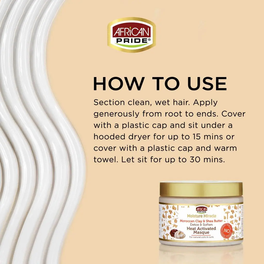 African Pride - Moisture Miracle Moroccan Clay & Shea Butter Masque