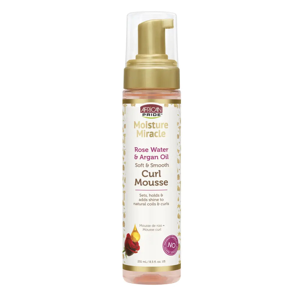 African Pride - Moisture Miracle Rose Water & Argan Oil Curl Mousse