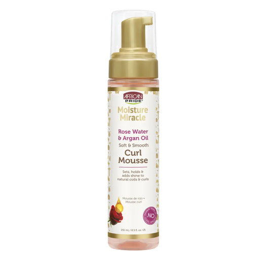 African Pride - Moisture Miracle Rose Water & Argan Oil Curl Mousse