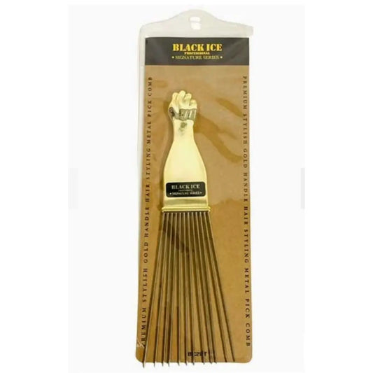 Black Ice - Long Metal Pick Comb
