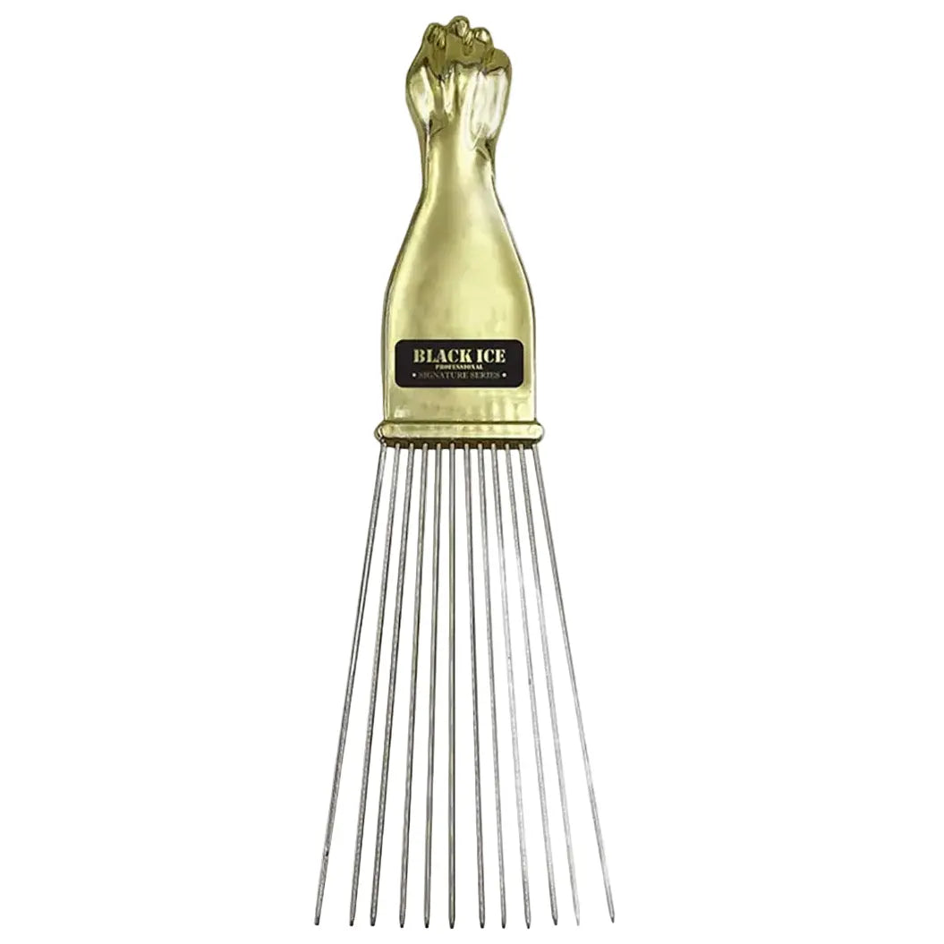 Black Ice - Long Metal Pick Comb