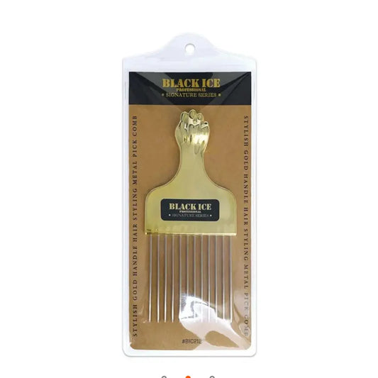 Black Ice - Short Metal Pick Comb