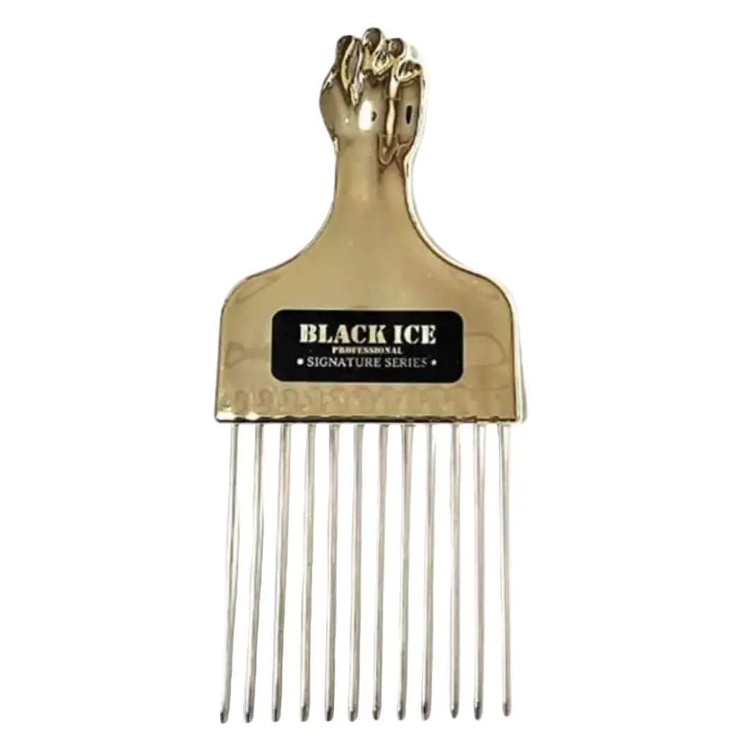 Black Ice - Short Metal Pick Comb
