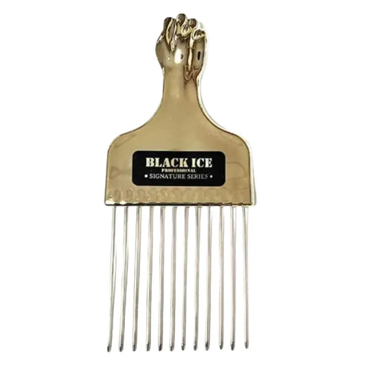 Black Ice - Short Metal Pick Comb