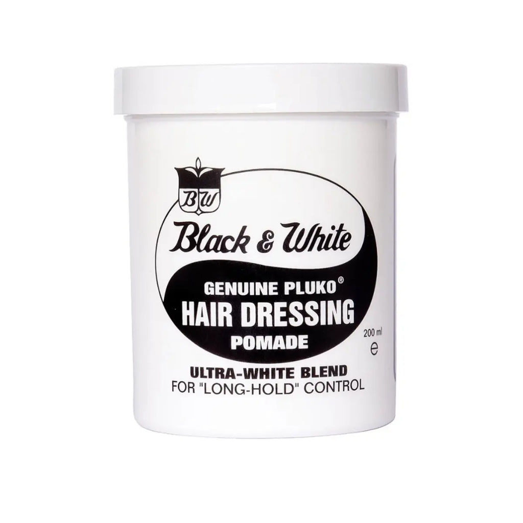 black and white hair dressing pomade & Genuine Pluko Ultra White Blend 200Ml : Beauty & Personal Care Size : 2.0 oz, Black