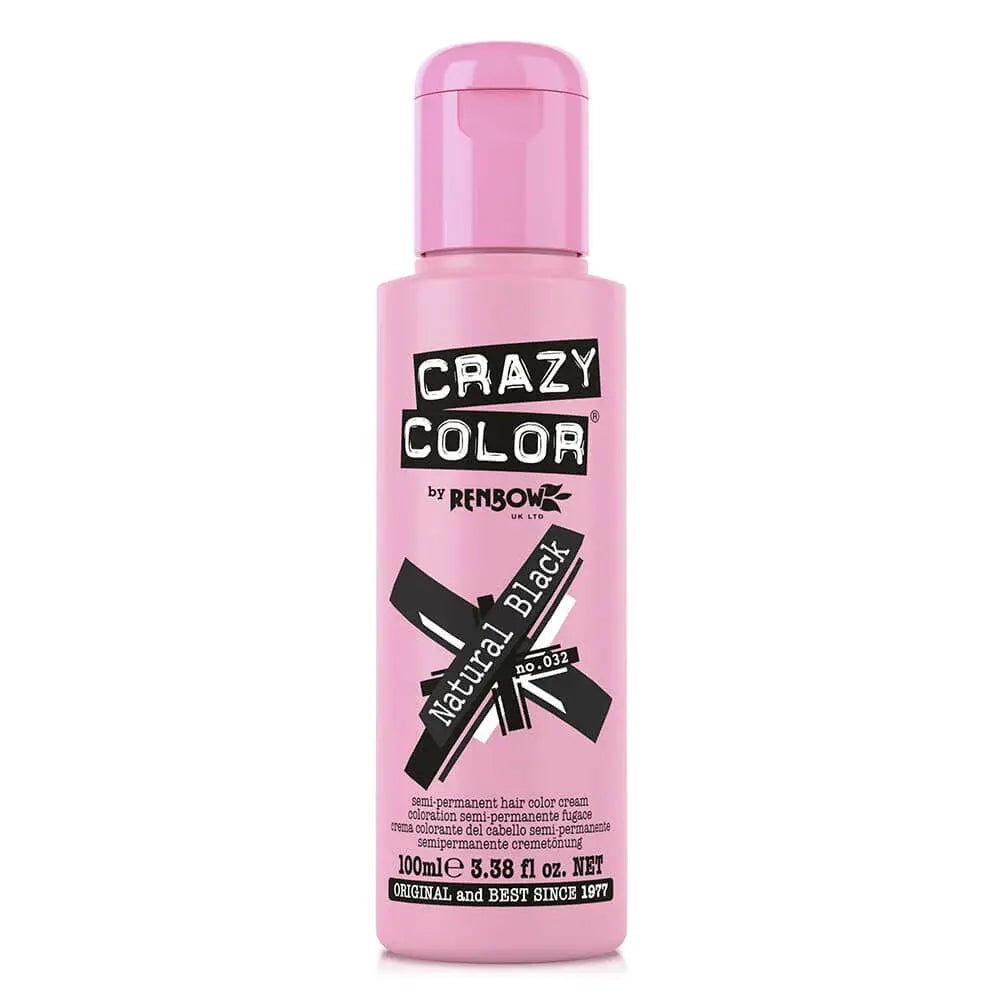 Crazy Color - Semi Permanent Hair Cream - 032 Natural Black