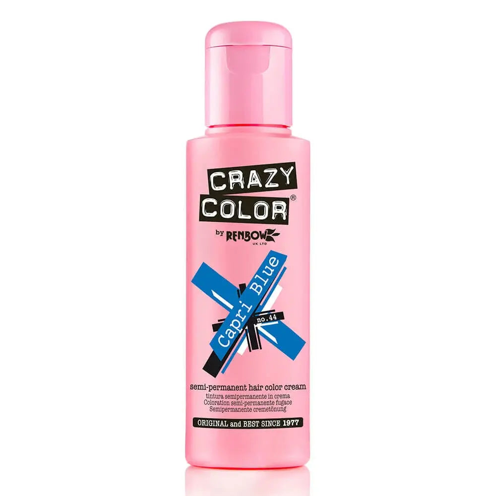 Crazy Color - Semi Permanent Hair Cream - 44 Capri Blue